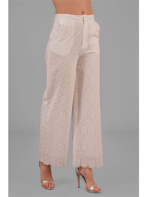 Pantalone in pizzo sangallo Il The' Delle 5 | GALLES 57OFF WHITE